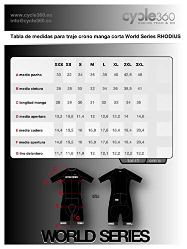 Cycle360 Tritraje Profesional Larga Distancia Tope de Gama World Series Rhodius 2020 - Mod. Rocket - Talla S