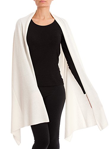 DALLE PIANE CASHMERE - Estola mezcla de cachemira - Mujer, Color: Blanco, Talla única