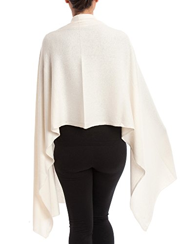 DALLE PIANE CASHMERE - Estola mezcla de cachemira - Mujer, Color: Blanco, Talla única