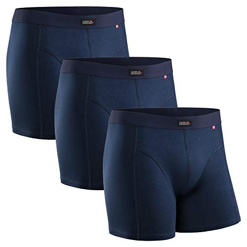 DANISH ENDURANCE Bóxers para Hombres Pack de 3 (Azul Marino, Large)