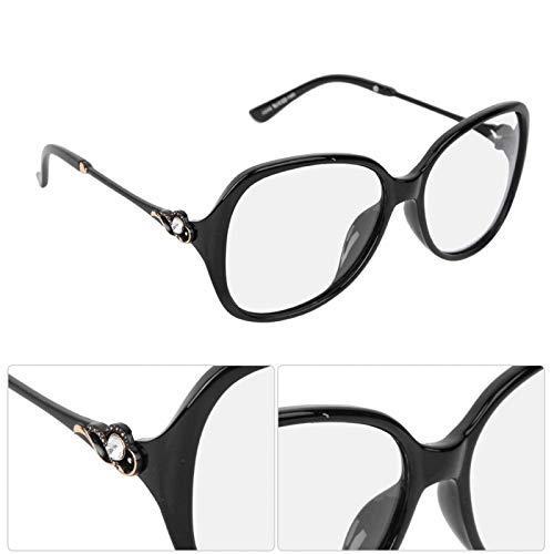 DAUERHAFT Gafas de protección Resistentes y duraderas Gafas de Sol para Mujer, para Proteger los Ojos, para Acampar al Aire Libre(Bright Black Frame Discoloration)