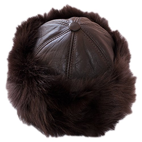 Dazoriginal Ushanka Mujer Piel Gorro Ruso Invierno Boina Cuero Sombrero Punto