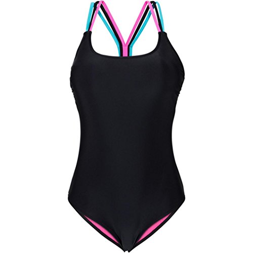 DEELIN Traje De BañO Bikini Traje De BañO Mujeres Traje De BañO De Una Sola Pieza Engrosamiento De La Ducha De Nuevo Beachwear (M, Negro)