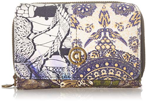 Desigual Accessories Fabric Medium Wallet, Tamaño Mediano. para Mujer, Negro, U