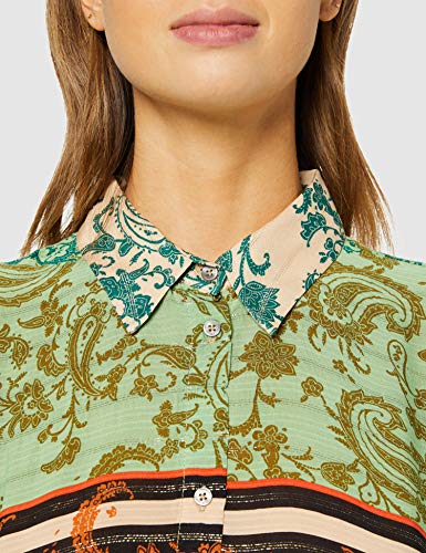 Desigual CAM_pompeya Blusa, Verde (Viejo Cactus 4102), Large para Mujer