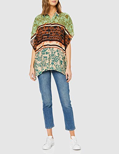 Desigual CAM_pompeya Blusa, Verde (Viejo Cactus 4102), Large para Mujer