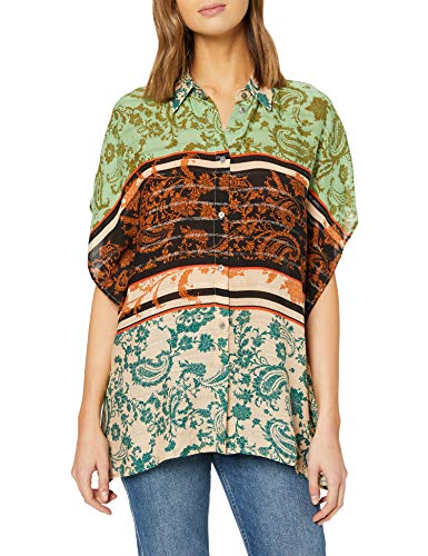 Desigual CAM_pompeya Blusa, Verde (Viejo Cactus 4102), Large para Mujer