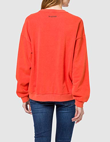 Desigual Sweat_Donald Sudadera, Naranja, XL para Mujer