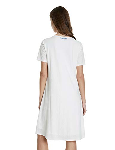 Desigual Vest_Charlotte Vestido, Blanco (Blanco 1000), X-Small para Mujer