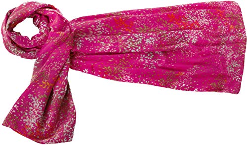 DEVOTA & LOMBA Pashmina Chal Unisex, Estampado 50% algodón, 50% modal, Chal tipo Pashmina muy comodo y suave al tacto. Presentado en caja de regalo. (Fucsia)