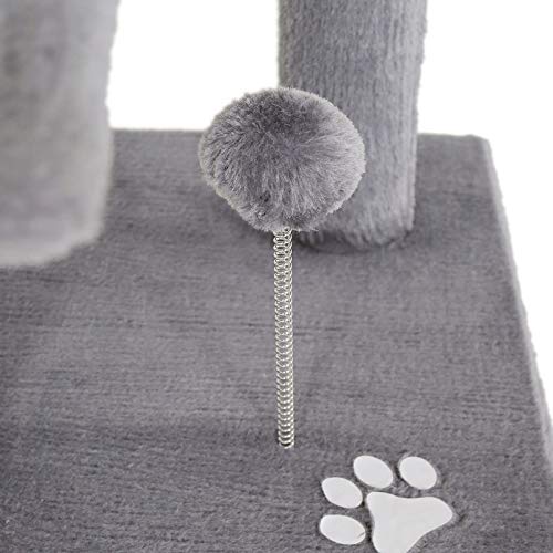 dibea Árbol rascador árbol para escalar árbol rascador para gatos Altura 112 cm Gris claro