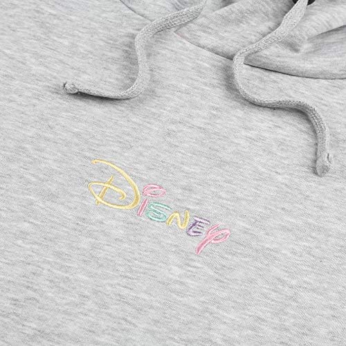 Disney Mickey & Minnie Mouse Hoodie Sudadera con Capucha, Gris, 38 para Mujer