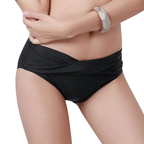 Dolamen Mujer Shorts de baño, 2018 Navegar trajes de baño Bañador Deportivo Traje de Baño Bañador de natación Bikini Para Mujer bragas pantalones cortos (Large, Negro)