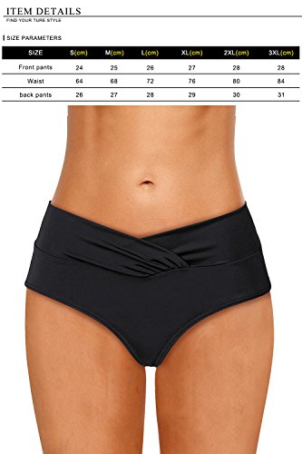 Dolamen Mujer Shorts de baño, 2018 Navegar trajes de baño Bañador Deportivo Traje de Baño Bañador de natación Bikini Para Mujer bragas pantalones cortos (Large, Negro)