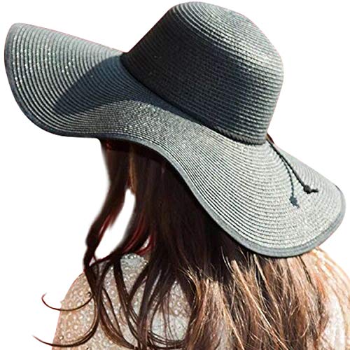 DRESHOW Mujer Sombrero Plegable Verano Sombrero Verano Sombrero ala Ancha Mujer Sombrero de Playa Plegable UPF 50+