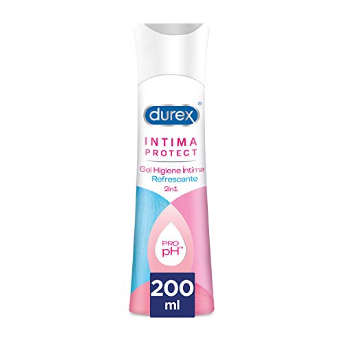 Durex Íntima Protect Gel Limpiador Higiene Íntima Refrescante 2In1, Fórmula Pro-Ph, Hipoalergénico Y Libre De Colorantes Artificiales - 200 ml