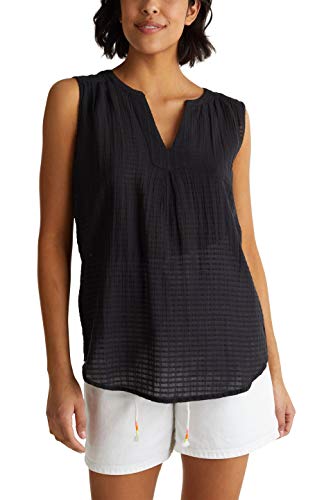 edc by Esprit 050CC1F317 Blusas, 001/negro, L para Mujer