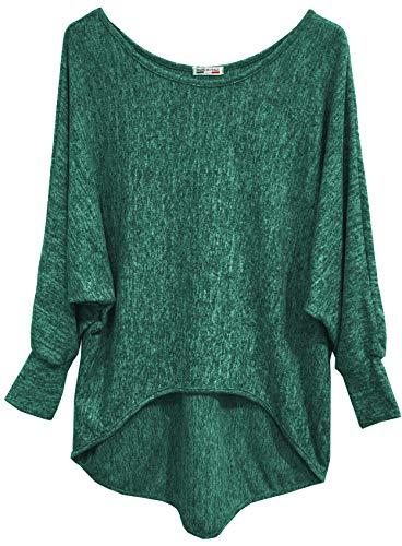 Emma & Giovanni - Top- Mujer (XL-XXL, Verde)