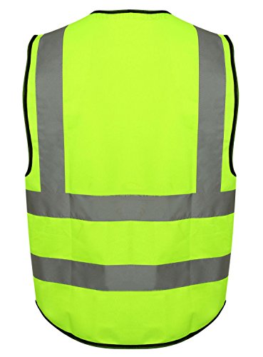 Eshopping Warehouse Chaleco ejecutivo unisex de alta visibilidad de trabajo reflectante de seguridad superior