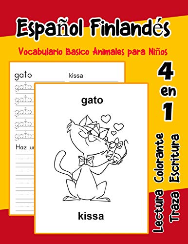 Español Finlandés Vocabulario Basico Animales para Niños: Vocabulario en Espanol Finlandes de preescolar kínder primer Segundo Tercero grado: 9 (Vocabulario animales para niños en español)