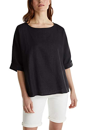 Esprit 030EE1F352 Blusas, 001/negro, 40 para Mujer