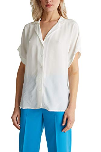 Esprit 040eo1f305 Blusas, 110/Blanco Apagado, 34 para Mujer