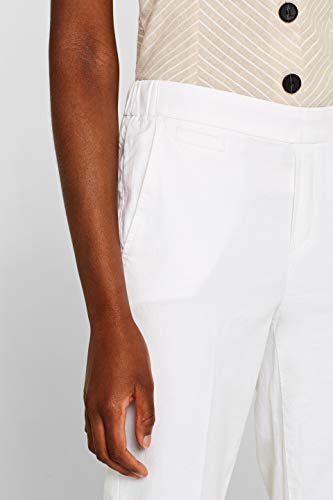 Esprit 069ee1b006 Pantalones, Blanco (White 100), W34 / L28 (Talla del Fabricante: 34/28) para Mujer