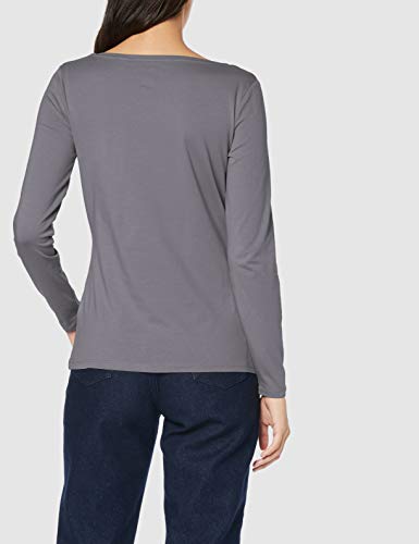 Esprit 998ee1k812 Camisa Manga Larga, Gris (Gunmetal 4 018), Large para Mujer