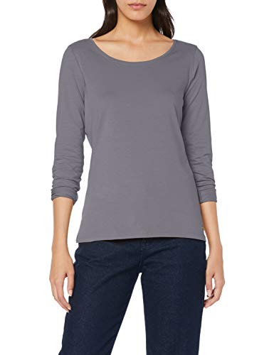 Esprit 998ee1k812 Camisa Manga Larga, Gris (Gunmetal 4 018), Large para Mujer