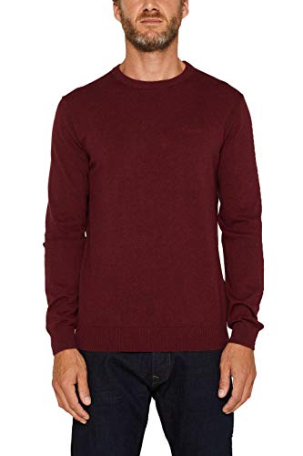 Esprit 999ee2i803 suéter, Rojo (Dark Red 610), L para Hombre