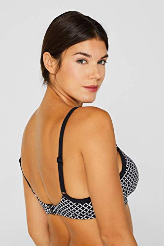 Esprit Daytonah Beach UW.Twist BC Parte de Arriba de Bikini, Negro (Black 001), 105F (Talla del Fabricante: 44 F) para Mujer