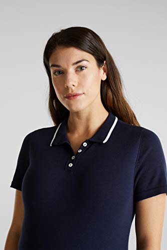 Esprit Maternity Sweater Polo SS Yd Jersey Premama, Azul (Night Blue 486), 36 (Talla del Fabricante: X-Small) para Mujer