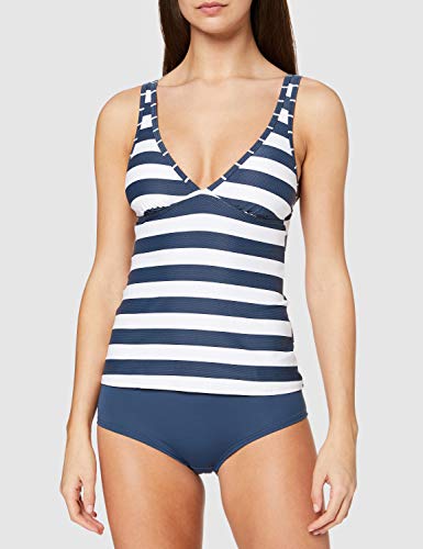 Esprit North Beach Pad.Tank Parte de Arriba de Bikini, Azul (Dark Blue 405), 40 (Talla del Fabricante: 38) para Mujer