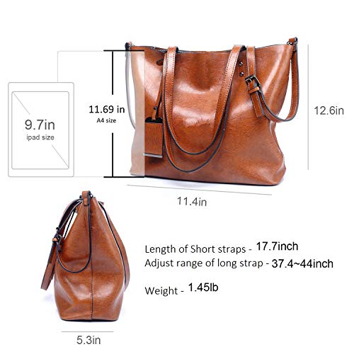 EVEOUT Bolso de Cuero Vegano Suave para Mujer,Bolsos de Mano Retro, Bolso de Hombro con Asa Superior para el Trabajo Casual, Bolso Clásico de Hobo con Borla Bolsas de Viaje para Mujer