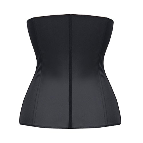 Everbellus Fajas Reductoras Entrenamiento de Cintura Corset para Mujer (S/Tamaño de la Cintura 62-66CM, Negro)