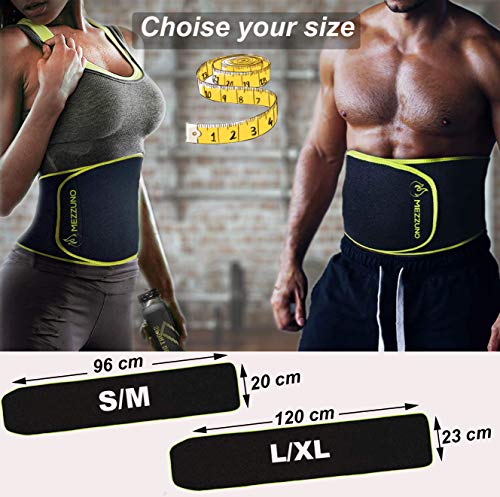 Faja Reductora Mujer y Hombre de Neopreno, Fajas Reductoras Adelgazantes Mujer para Gimnasio, Cinturón Lumbar Abdominal de Ayuda para Sudar y Hacer Deporte, Incluye Riñonera Deportiva, Verde L-XL