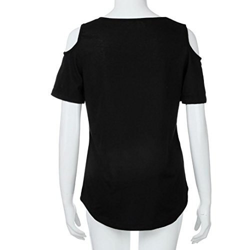 FAMILIZO Camisetas Mujer Verano Blusa Mujer Elegante Camisetas Mujer Manga Corta Algodón Camiseta Mujer Camisetas Mujer Fiesta Camisetas Sin Hombros Mujer Camisetas Mujer Tallas Grandes (5XL, Negro)