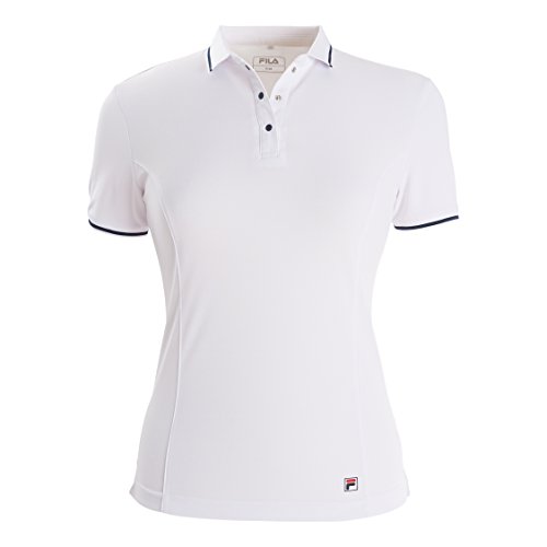 Fila, Palina Polo Damen-Weiß, Blau, XXL Ropa de Abrigo, Mujer, Blanco, XX-Large