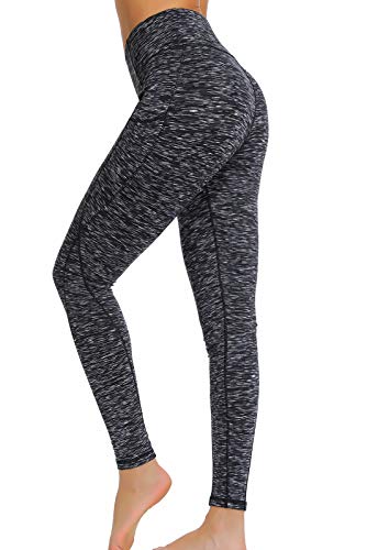 FITTOO Mallas Leggings Mujer Pantalones Deportivos Yoga Alta Cintura Elásticos Transpirables Gris XL