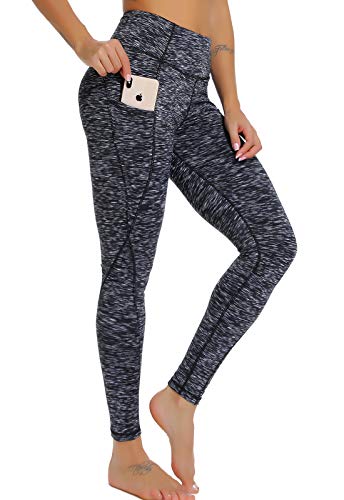 FITTOO Mallas Leggings Mujer Pantalones Deportivos Yoga Alta Cintura Elásticos Transpirables Gris XL