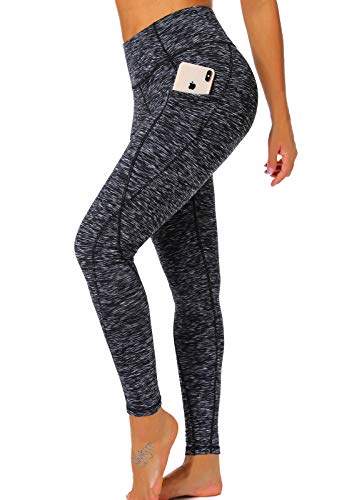 FITTOO Mallas Leggings Mujer Pantalones Deportivos Yoga Alta Cintura Elásticos Transpirables Gris XL