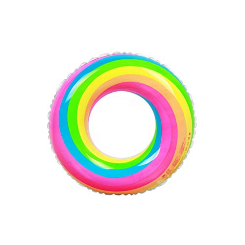 Flotadores Inflables para Piscina De Arco Iris Anillo De Natación De PVC Natación Piscina De Verano Tubo De Natación De Agua Decoración De Fiesta De Playa De Verano Accesorios De Piscina para Niños