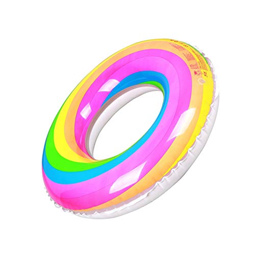 Flotadores Inflables para Piscina De Arco Iris Anillo De Natación De PVC Natación Piscina De Verano Tubo De Natación De Agua Decoración De Fiesta De Playa De Verano Accesorios De Piscina para Niños