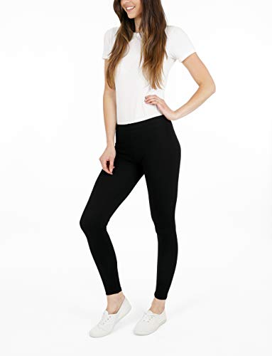 FM London Casual Leggings, Negro, M para Mujer (3-Pack)