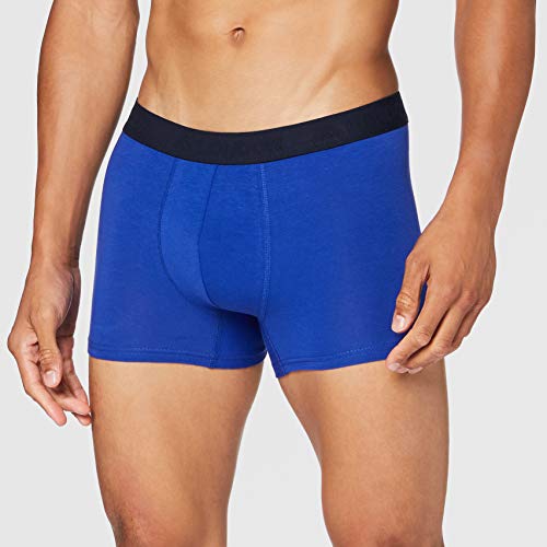 FM London Tagless Bóxer, Azul (Blue), Large (Pack de 5) para Hombre