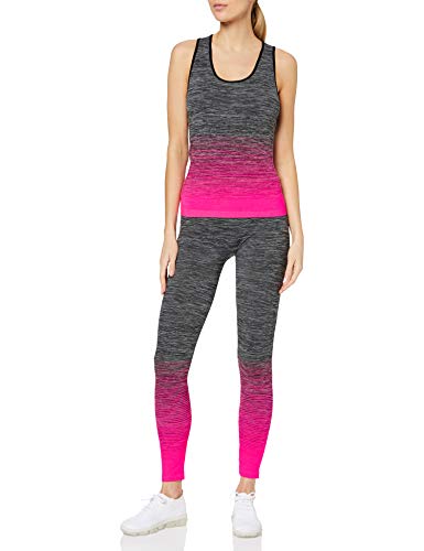 FM London Vest Top and Leggings Conjunto Ropa Deportiva, Rosa (Pink), Talla única (Talla del fabricante: 8-14) para Mujer