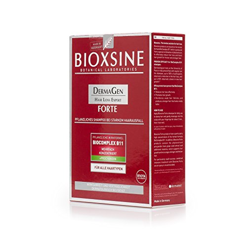 Forte Shampoo para la pérdida de cabello fuerte - para mujeres y hombres | con champú vegetal para acelerar el crecimiento del cabello | remedio para el crecimiento del cabello 300 ml | de Bioxsine