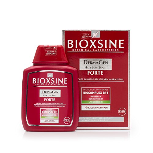 Forte Shampoo para la pérdida de cabello fuerte - para mujeres y hombres | con champú vegetal para acelerar el crecimiento del cabello | remedio para el crecimiento del cabello 300 ml | de Bioxsine