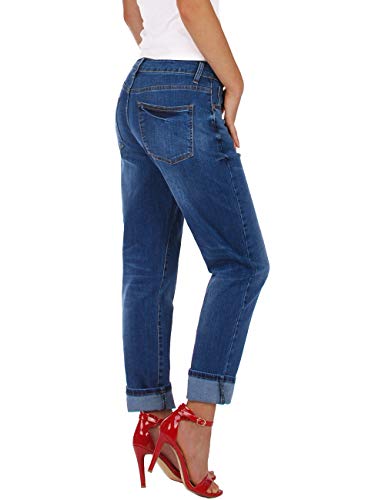 Fraternel Pantalones Vaqueros Mujer Boyfriend Azul M