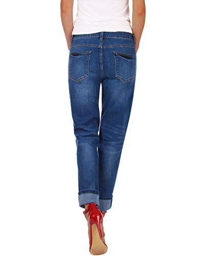 Fraternel Pantalones Vaqueros Mujer Boyfriend Azul M